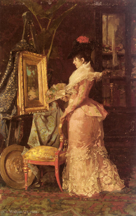Order Artwork Replica Admirando el cuadro by Luis Alvarez Catala (1836-1901) | ArtsDot.com