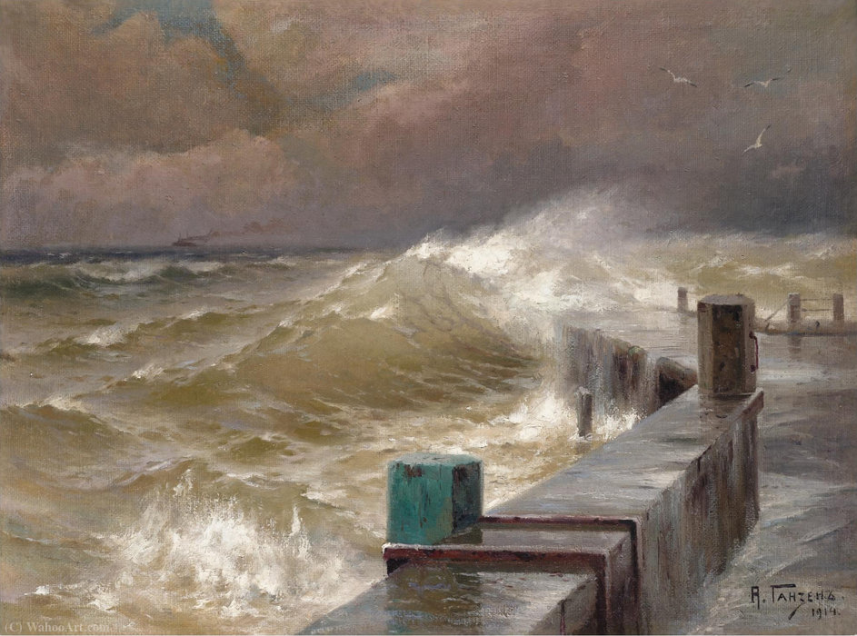 Buy Museum Art Reproductions The storm by Aleksei Vasilievich Hanzen (1876-1937, Ukraine) | ArtsDot.com