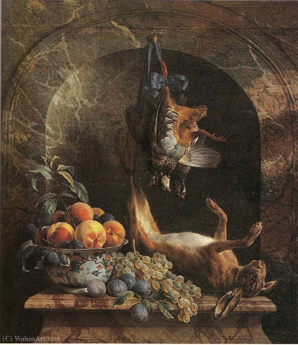 Order Oil Painting Replica Still life with fruit and by Alexandre François Desportes (1661-1743, France) | ArtsDot.com