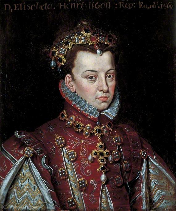 Buy Museum Art Reproductions Elizabeth of Valois, Queen of Spain by Alonso Sanchez Coello (1531-1588, Spain) | ArtsDot.com