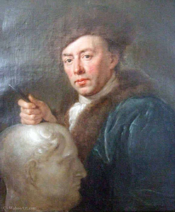 Order Art Reproductions Portrait of a sculptor by Anna Dorothea Therbusch (1721-1782, Germany) | ArtsDot.com