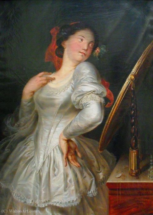 Order Artwork Replica Coquette Dress (The Devil`s Mirror) by Antoine Wiertz (1806-1865, Belgium) | ArtsDot.com