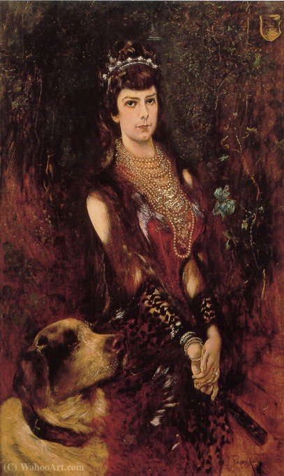 Buy Museum Art Reproductions Portrait of Empress Elisabeth by Anton Romako (1834-1889, Austria) | ArtsDot.com