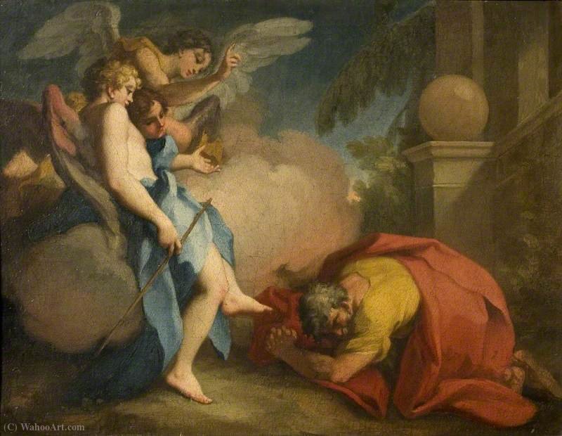 Order Oil Painting Replica Abraham Visited by the Three Angels by Antonio Balestra (1666-1740, Italy) | ArtsDot.com