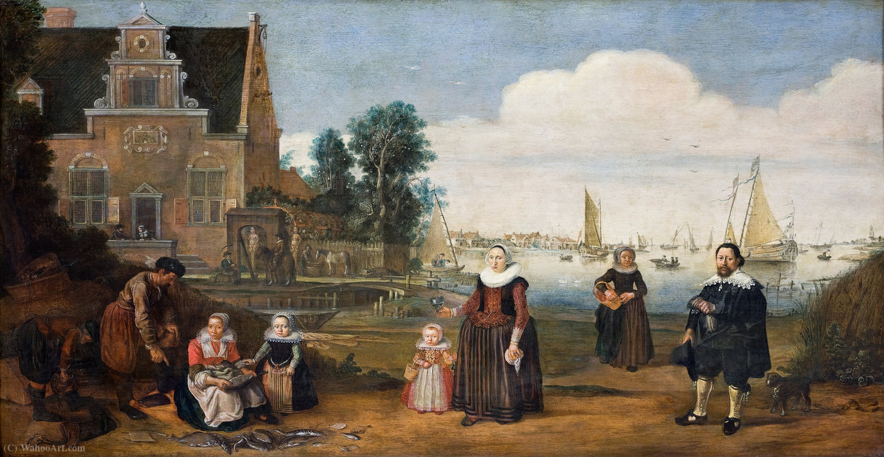 Order Oil Painting Replica Portrait of a Family by Arent Arentsz Cabel (1585-1631, Netherlands) | ArtsDot.com