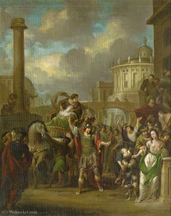 Order Paintings Reproductions The Virginia killed through the streets of Rome by Arnold Houbraken (1660-1719, Netherlands) | ArtsDot.com