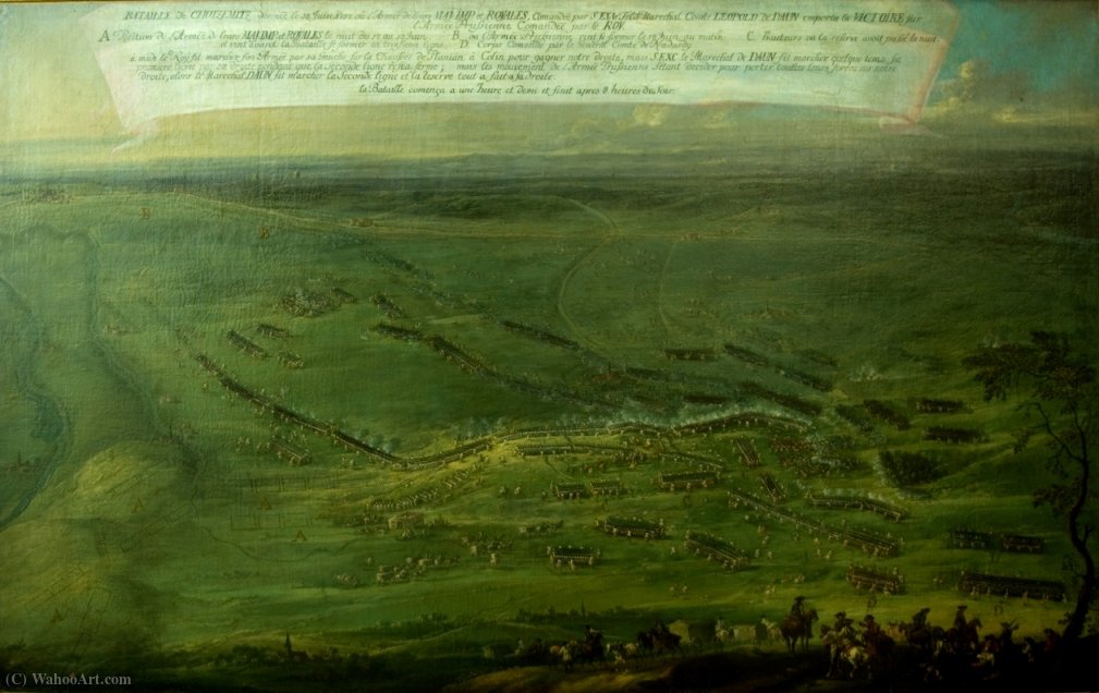 Order Paintings Reproductions The Battle of Kolin by August Querfurt (1696-1761, Austria) | ArtsDot.com