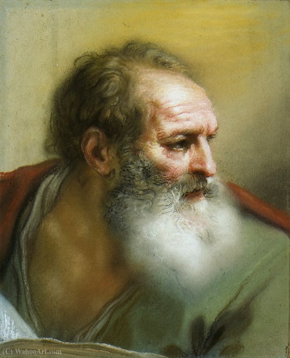 Buy Museum Art Reproductions The Head of an Apostle by Benedetto Luti (1666-1724, Italy) | ArtsDot.com