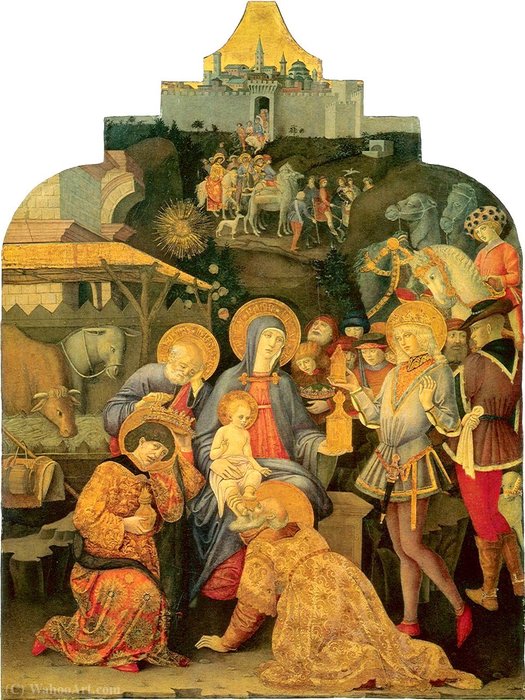 Order Artwork Replica Adoration of the magi by Benvenuto Di Giovanni Di Meo Del Guasta (1436-1518, Italy) | ArtsDot.com