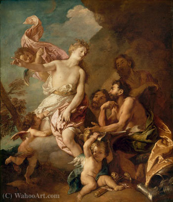 Order Artwork Replica Venus asks Vulcan to forge Aeneas` armour. by Charles De La Fosse (1636-1716, France) | ArtsDot.com