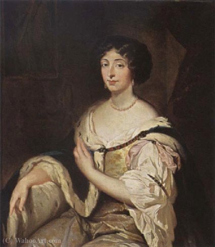 Buy Museum Art Reproductions Portrait of Marie Mancini, niece of Mazarin and first love of Louis XIV of France by Constantin Netscher (1668-1723, Netherlands) | ArtsDot.com