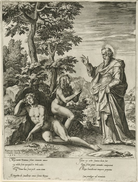 Order Paintings Reproductions The creation of Eve by Cornelis Cort (1533-1578, Netherlands) | ArtsDot.com