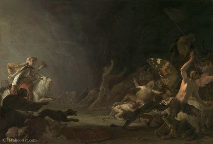 Order Oil Painting Replica A witches` sabbath by Cornelis Saftleven (Cornelis Zachtleven) (1607-1681, Netherlands) | ArtsDot.com