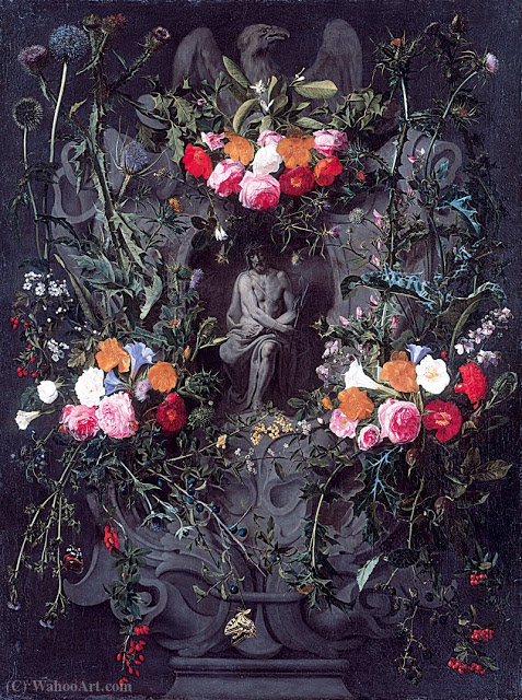 Order Artwork Replica Flower garlands. by Daniel Seghers (1590-1661, Belgium) | ArtsDot.com