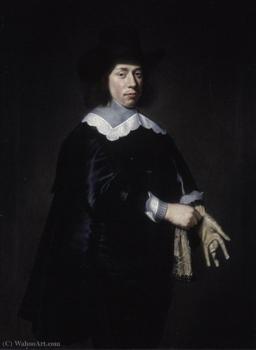 Buy Museum Art Reproductions Portrait of a Man by Dirck Dircksz Van Santvoort (1610-1680) | ArtsDot.com