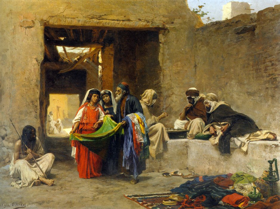 Order Art Reproductions At the souk by Eugène Alexis Girardet (1853-1907, France) | ArtsDot.com