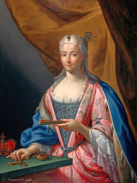 Order Oil Painting Replica Portrait of Maria Clementina Sobieska. by Francesco Trevisani (1656-1746, Italy) | ArtsDot.com