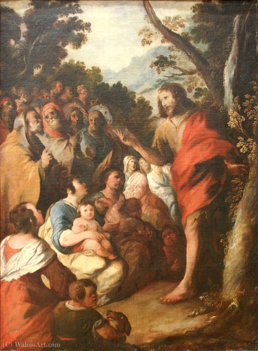 Order Oil Painting Replica The preaching of John the Baptist by Francisco De Herrera (1622-1685, France) | ArtsDot.com