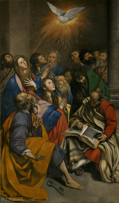 Order Paintings Reproductions Pentecost by Fray Juan Bautista Maino (1581-1649, Mexico) | ArtsDot.com