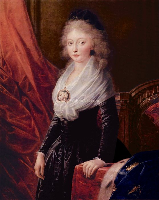 Order Paintings Reproductions Portrait of Marie Thérèse of France by Friedrich Heinrich Füger (1751-1818, Germany) | ArtsDot.com