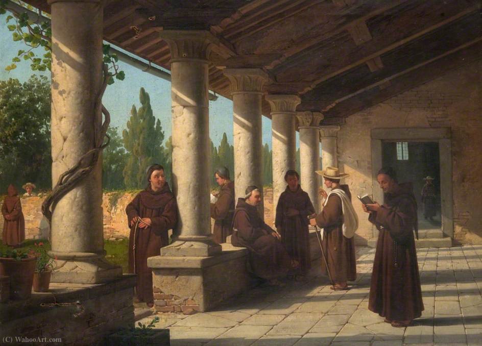 Buy Museum Art Reproductions The cloisters by Gaetano Chierici (1838-1920, Italy) | ArtsDot.com