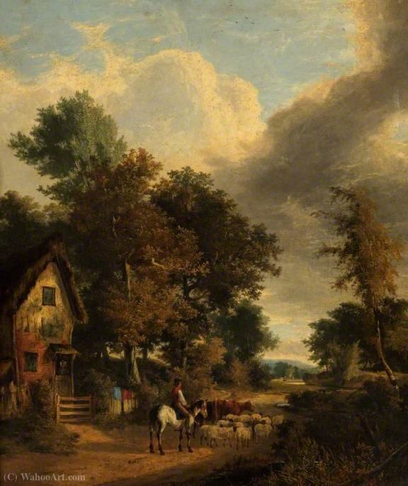Order Oil Painting Replica Grove scene, norwich by George Vincent (1796-1831, United Kingdom) | ArtsDot.com