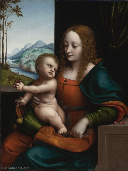 Order Art Reproductions The Virgin and Child by a Window by Giampietrino (1495-1549, Italy) | ArtsDot.com