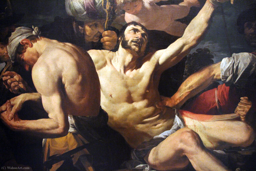 Order Art Reproductions The martyrdom of Saint Bartolomeus by Gioacchino Assereto (1600-1649) | ArtsDot.com