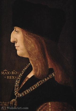 Order Oil Painting Replica Emperor maximilian i by Giovanni Ambrogio De Predis (1455-1522, Italy) | ArtsDot.com