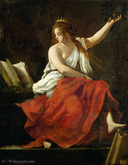 Buy Museum Art Reproductions Calliope, Muse of Epic Poetry by Giovanni Baglione (1566-1643, Italy) | ArtsDot.com