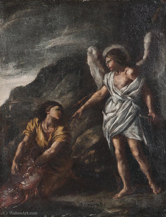 Order Art Reproductions Tobias and the Angel by Giovanni Battista Caracciolo (1578-1635, Italy) | ArtsDot.com