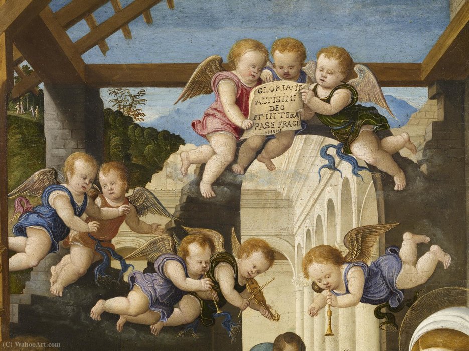 Order Artwork Replica The Adoration of the Three Kings - (12) by Girolamo Da Santacroce (1480-1556, Italy) | ArtsDot.com