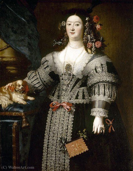 Order Art Reproductions Portrait of Maria Farnese by Girolamo Forabosco (1605-1679, Italy) | ArtsDot.com