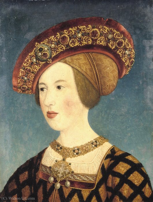 Order Art Reproductions Portrait of Mary of Habsburg by Hans Maler (1480-1530, Germany) | ArtsDot.com