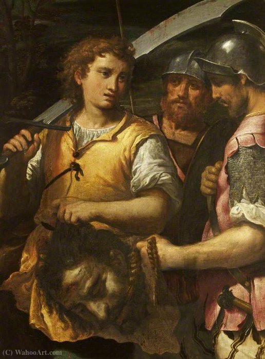 Order Art Reproductions David with the Head of Goliath by Ippolito Scarsella (Scarsellino) (1550-1620, Italy) | ArtsDot.com