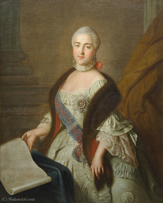 Buy Museum Art Reproductions Portrait of Grand Duchess Catherine Alexeyevna by Ivan Petrovich Argunov (1729-1802, Russia) | ArtsDot.com