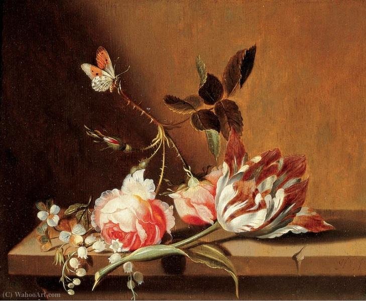 Buy Museum Art Reproductions Flower still life by Jacob Marrel (1614-1681, Germany) | ArtsDot.com