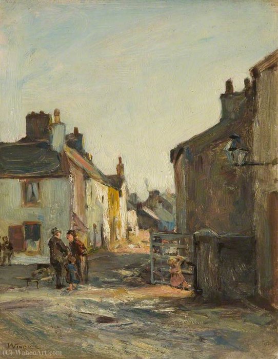 Buy Museum Art Reproductions East coast street scene by James Lawton Wingate (1846-1924, United Kingdom) | ArtsDot.com