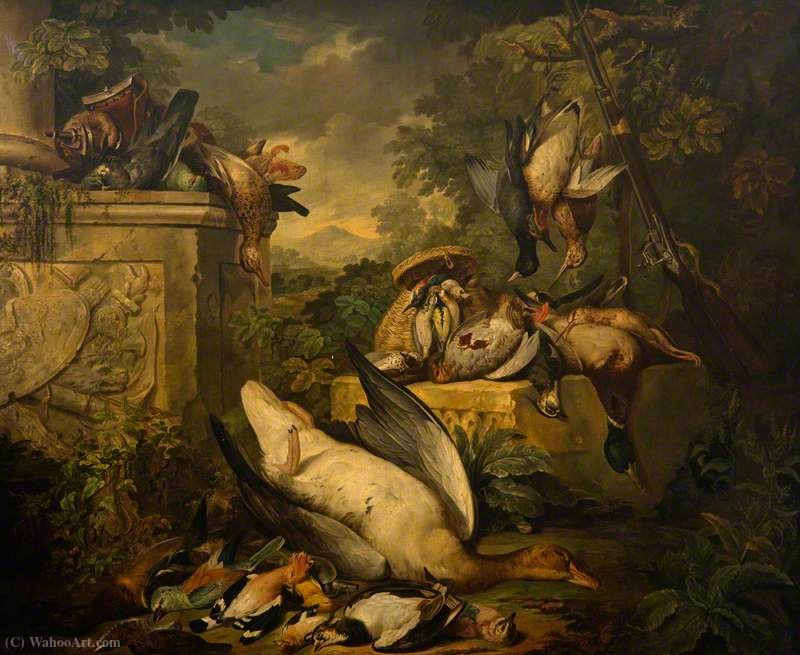 Order Paintings Reproductions Still Life with Dead Birds by Jan Baptist Weenix (1621-1661, Netherlands) | ArtsDot.com