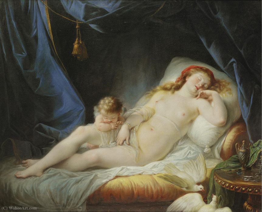 Order Oil Painting Replica Sleeping venus by Jean Baptiste Baron Regnault (1754-1829) | ArtsDot.com