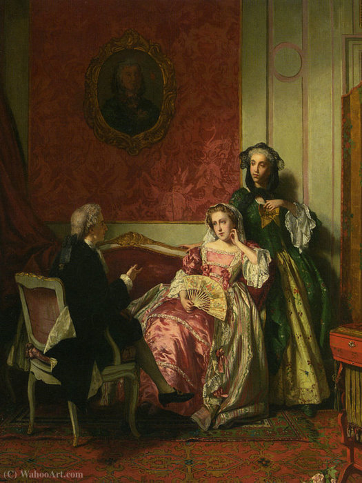 Order Oil Painting Replica The explanation by Jean Carolus (1814-1897, Belgium) | ArtsDot.com