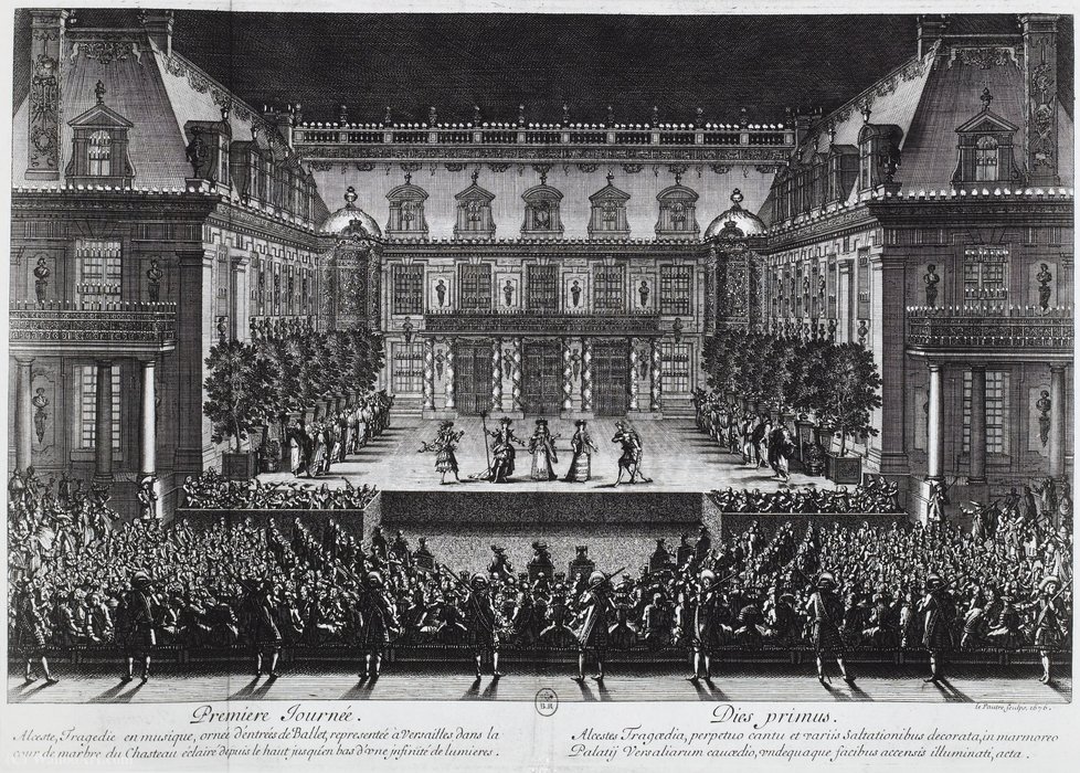 Order Paintings Reproductions Performance of Lully`s opera Alceste by Jean Le Pautre (1618-1682, France) | ArtsDot.com
