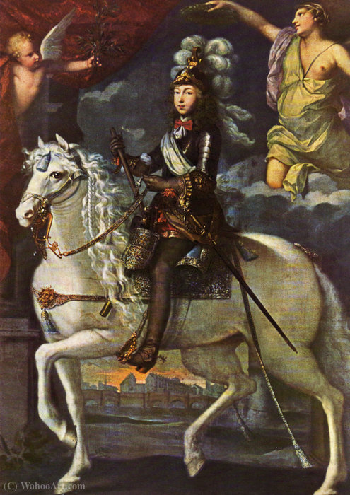 Order Paintings Reproductions Portrait of Louis XIV of France by Jean Nocret (1615-1672, France) | ArtsDot.com