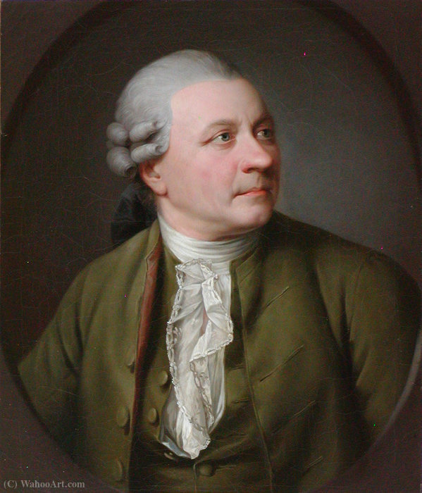 Order Oil Painting Replica Portrait of Friedrich Gottlieb Klopstock by Jens Jørgensen Juel (1745-1802, Denmark) | ArtsDot.com