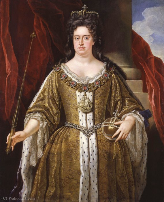 Order Oil Painting Replica Portrait of Queen Anne by John Closterman | ArtsDot.com