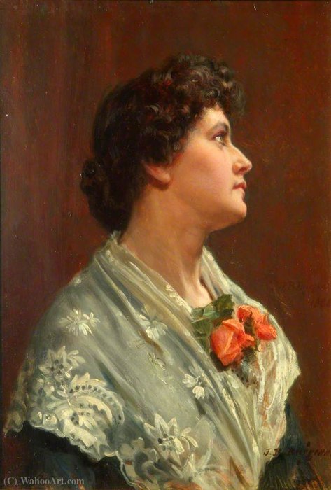 Buy Museum Art Reproductions Head of a Woman by John Bagnold Burgess (1829-1897, United Kingdom) | ArtsDot.com
