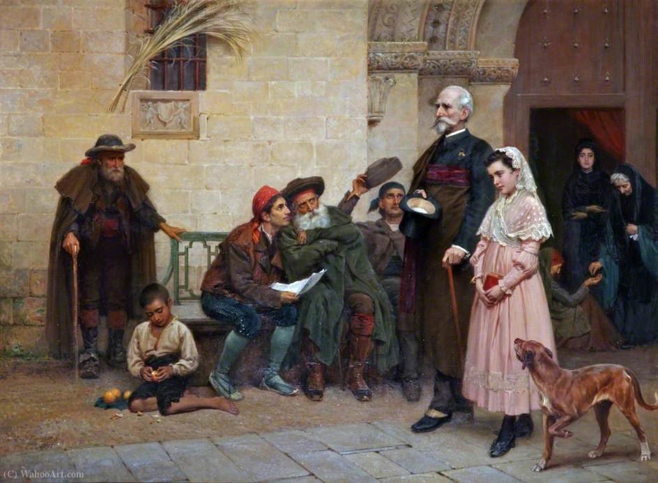 Order Oil Painting Replica The old hero by John Bagnold Burgess (1829-1897, United Kingdom) | ArtsDot.com