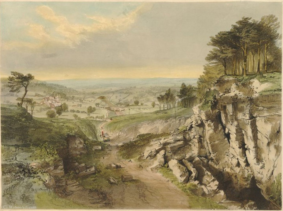 Buy Museum Art Reproductions View from above the tunnel box by John Cooke Bourne (1814-1896, United Kingdom) | ArtsDot.com