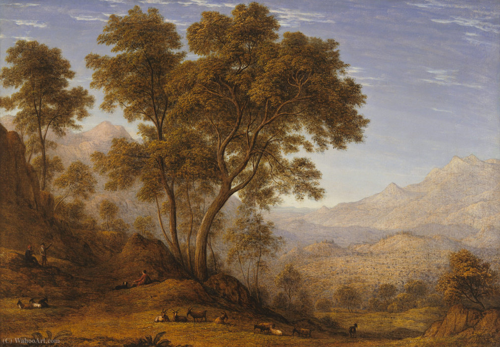 Order Oil Painting Replica My last view of Italy, looking from the alps over Suza by John Glover (1767-1849, United Kingdom) | ArtsDot.com