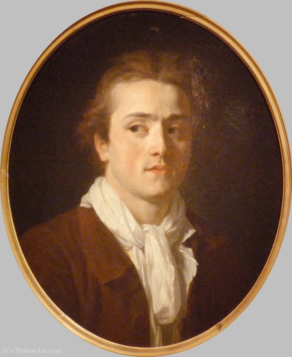 Order Oil Painting Replica Portrait of Paul Guillaume Lemoine, says Romain by Joseph Benoit Suvée (1743-1807, Belgium) | ArtsDot.com